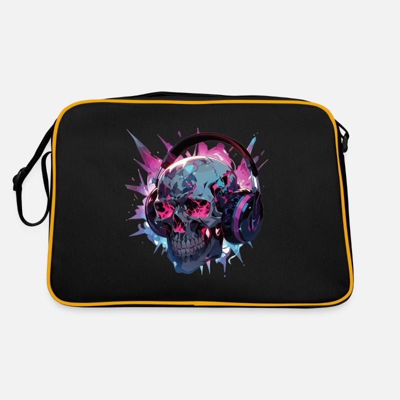 Skull Skull Casque Skull Modern - Sac Retro - noir/or