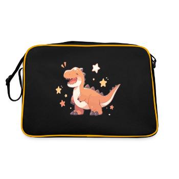 Dino Dinosaur Baby Dino Dino Baby T-Rex - Retro Bag - black/gold - Back