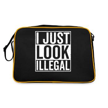 I watch illegal pro immigration - Retro Bag - black/gold - Back