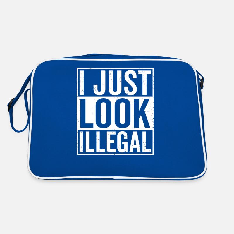 Ich Schaue Illegal Pro Einwanderung Retro Tasche