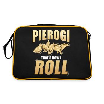 Pierogi dumplings - Retro Bag - black/gold - Back