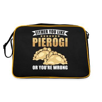 Pierogi dumplings - Retro Bag - black/gold - Back