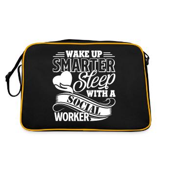 Social Worker Sleep With A Social Worker - Retro Bag - black/gold - Back