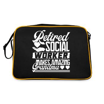 Social Worker Retired Social Worker - Retro Bag - black/gold - Back