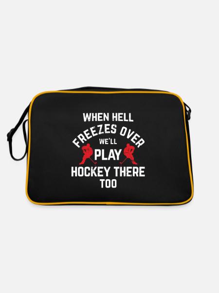 Eishockey - Retro Tasche - Schwarz/Gold