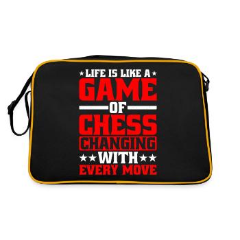 La vie est comme une partie d’échecs - Sac Retro - noir/or - Dos