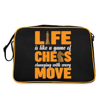 La vie est comme une partie d’échecs 3 - Sac Retro - noir/or - Dos