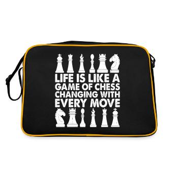 La vie est comme une partie d’échecs 4 - Sac Retro - noir/or - Dos