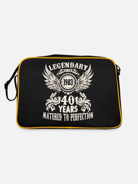 Une légende devient une chemise d’anniversaire de 40 ans pour un - Sac Retro - noir/or - Dos