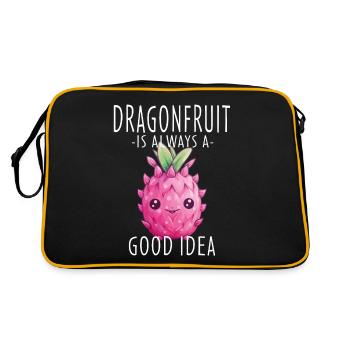 Dragonfruit Kawaii - Retro Bag - black/gold - Back