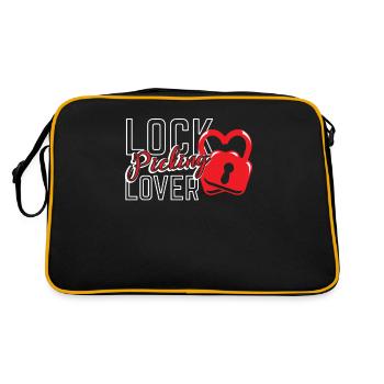 Lock Picking Lover Cracking Cracker Lock - Sac Retro - noir/or - Dos