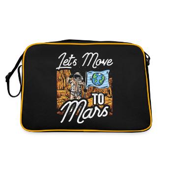 Departure to Mars Space Planet Astronaut - Retro Bag - black/gold - Back