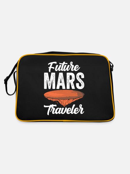 Futur astronaute de Mars Traveler Planet - Sac Retro - noir/or - Dos