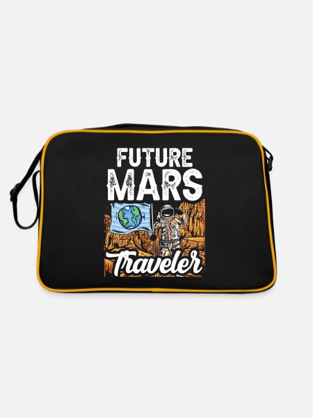 Futur astronaute de Mars Traveler Planet - Sac Retro - noir/or - Dos