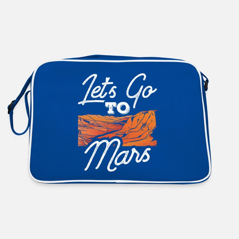 Allons à Mars Planet Astronaut Space Sac Retro