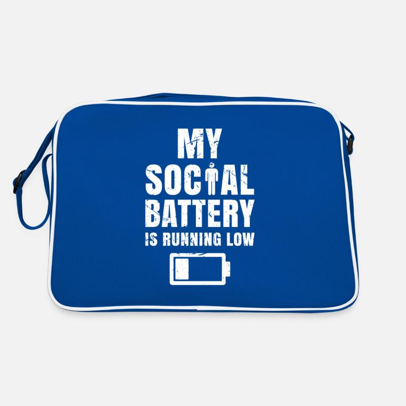 La batterie sociale est faible Introverti Sac Retro