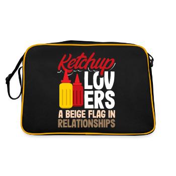 Les amateurs de ketchup Un drapeau beige dans les relations - Sac Retro - noir/or - Dos
