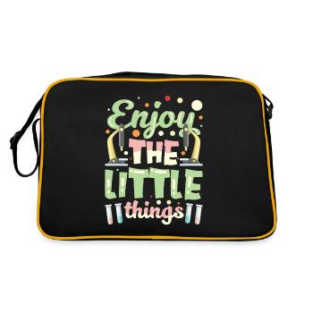 Enjoy the little things Microscopes Microscope - Retro Bag - black/gold - Back
