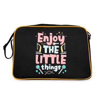 Enjoy the little things Microscopes Microscope - Retro Bag - black/gold - Back