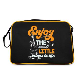 Profitez des petites choses de la vie Microscope - Sac Retro - noir/or - Dos