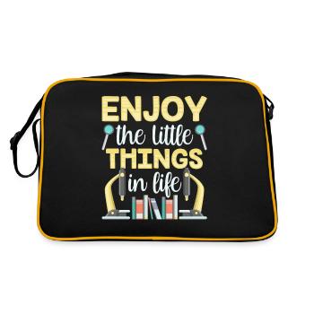 Profitez des petites choses de la vie Microscope - Sac Retro - noir/or - Dos