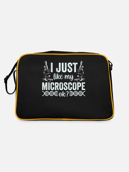 J’aime vraiment mon microscope Microscope - Sac Retro - noir/or - Dos