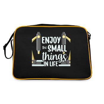 Profitez des petites choses dans les dictons de la vie - Sac Retro - noir/or - Dos
