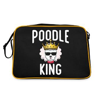 Poodle Gifts - Retro Tasche - Schwarz/Gold - Hinten