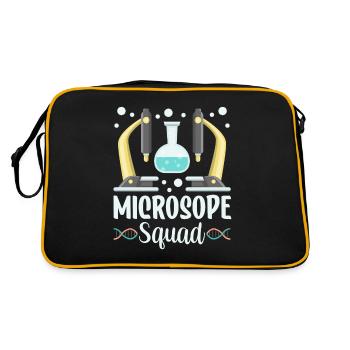 Microscope Team Sayings Microscope Microscopes - Retro Bag - black/gold - Back