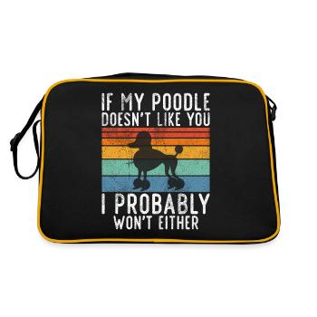 Cadeaux Caniche - Sac Retro - noir/or - Dos