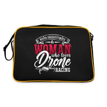Drone Racing Never Underestimate Race Drone Racer - Retro Bag - black/gold - Back