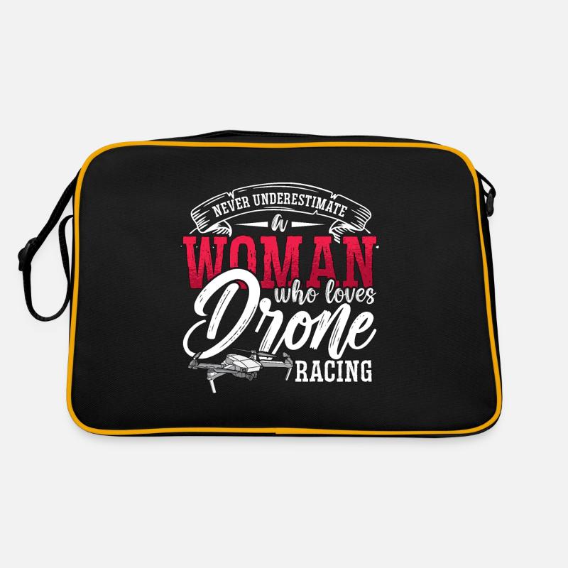 Drone Racing Never Underestimate Race Drone Racer Retro Bag