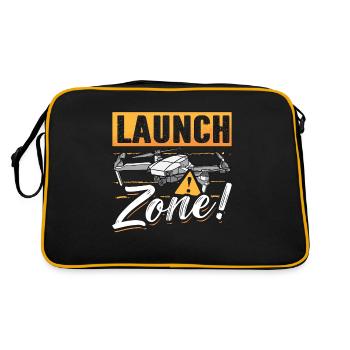 Drone Racing Launch Zone Drone Race Racing Machine - Retro Tasche - Schwarz/Gold - Hinten