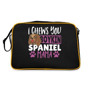 Je te mâche, Boykin Spaniel Mama Boykin - Sac Retro - noir/or - Dos