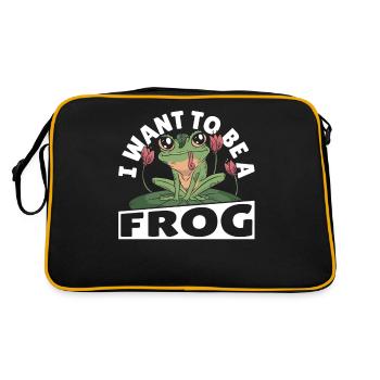 I Want To Be A Frog Frog Lover - Retro Bag - black/gold - Back