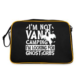 I'm Not Van Camping Ghost Orbs Ghost Hunting - Retro Bag - black/gold - Back