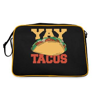 Yay Tacos Mexican Food Taco - Retro Bag - black/gold - Back