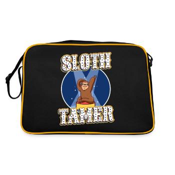 Sloth Tamer - Retro Tasche - Schwarz/Gold - Hinten