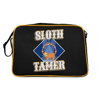 Sloth Tamer - Retro Tasche - Schwarz/Gold - Hinten