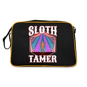 Sloth Tamer - Retro Tasche - Schwarz/Gold - Hinten