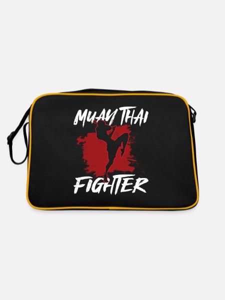 Muay Thai combattants arts martiaux arts martiaux arts martiaux - Sac Retro - noir/or - Dos