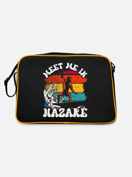 Rencontrez-moi Surf à Nazaré, Portugal Surfeurs - Sac Retro - noir/or - Dos