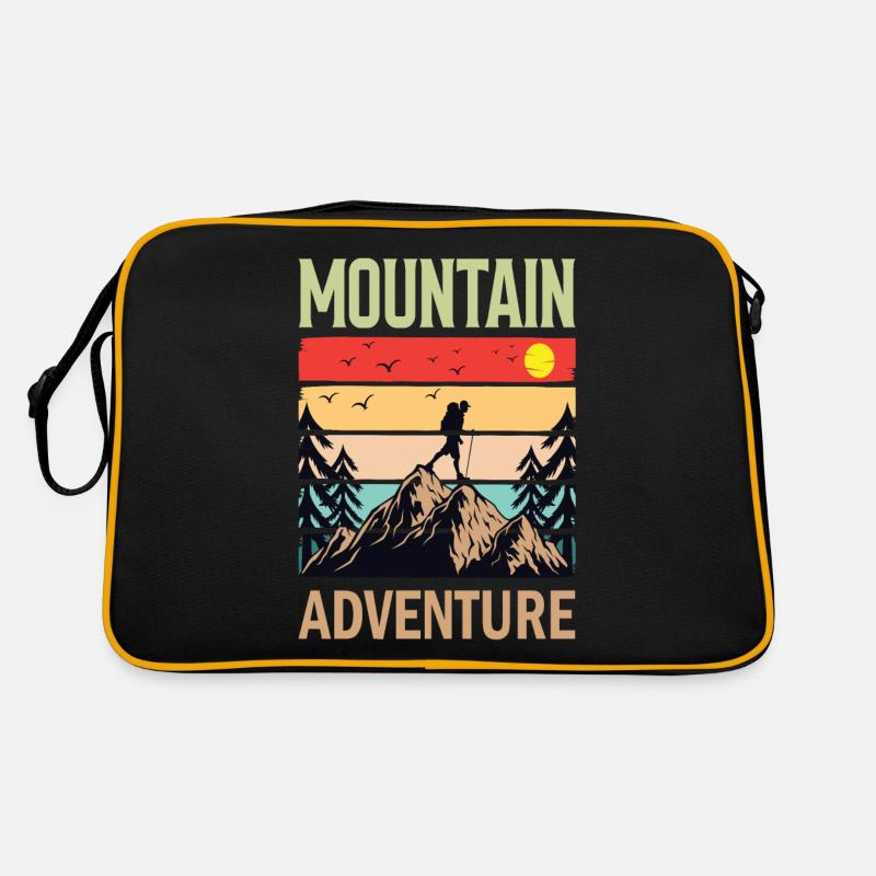 Wandern Wanderer Bergsteigen Bergsteiger Berge Retro Tasche