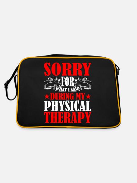 Sorry For What I Said During My Physical Therapy32 - Retro Bag - black/gold - Back