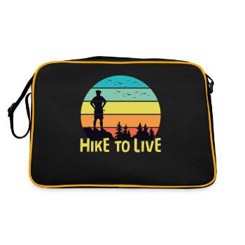 Hike To Live - Retro Bag - black/gold - Back
