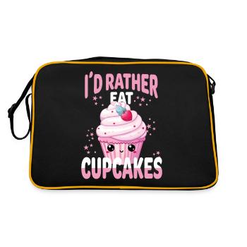 Cupcake Kawaii - Retro Bag - black/gold - Back