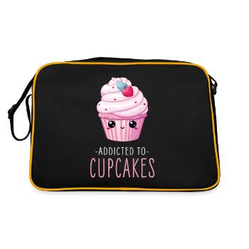 Cupcake Kawaii - Retro Bag - black/gold - Back