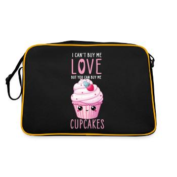 Cupcake Kawaii - Retro Bag - black/gold - Back