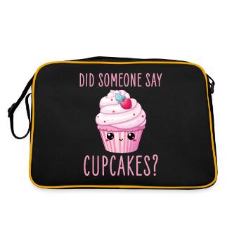 Cupcake Kawaii - Retro Bag - black/gold - Back