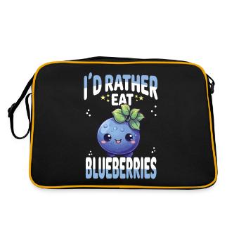 Blueberry Kawaii - Retro Bag - black/gold - Back